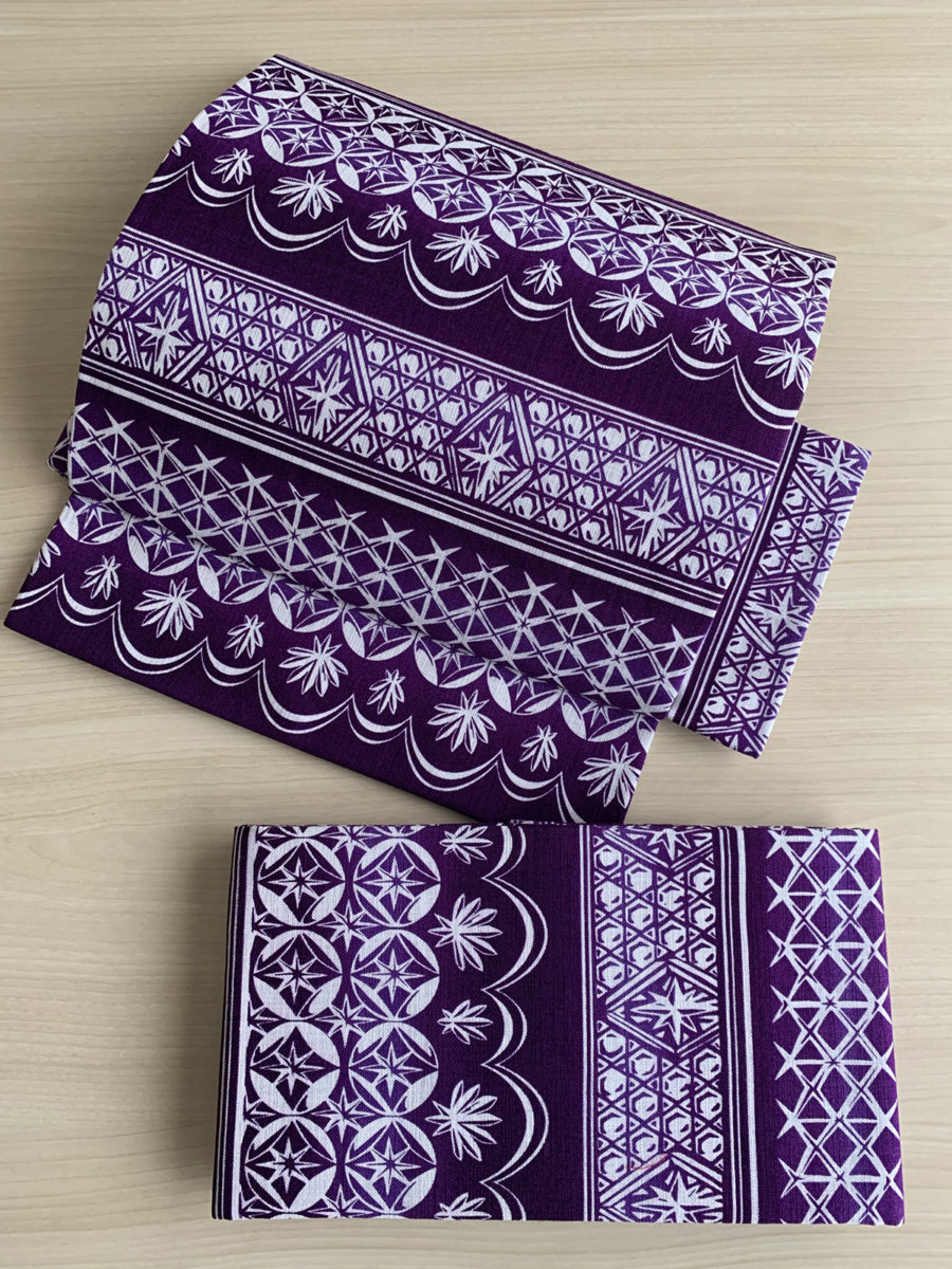 切子柄作り帯/紫