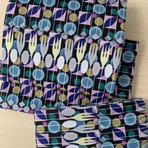 グルメのフォークとスプーン作り帯