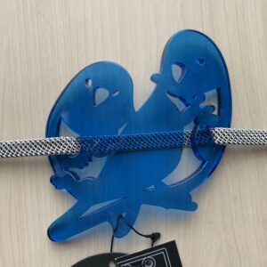 帯プレート小鳥/透明ブルー